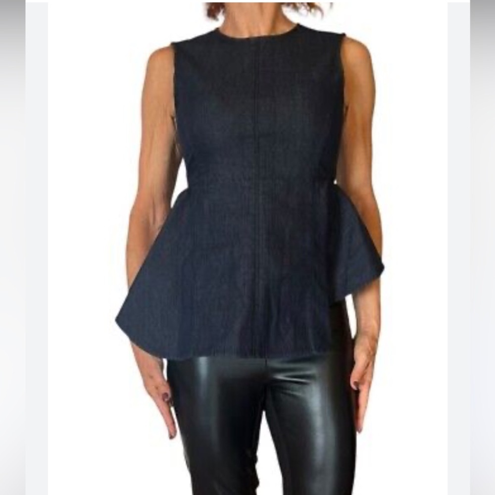 🐬 Theory Peplum Denim Top